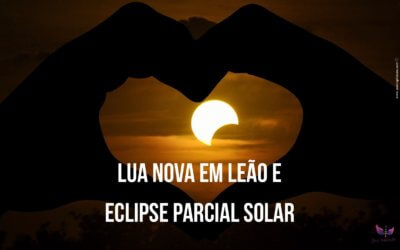 Lua Nova em Leão e Eclipse Parcial Solar